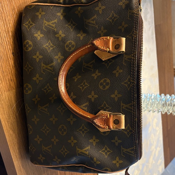 Louis Vuitton Monogram Canvas Top-Handle Satchel - Brown/Gold - Picture 3 of 7
